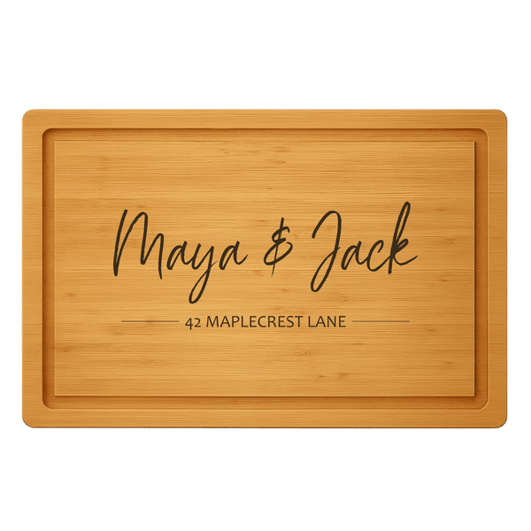 11x17 Bamboo Cutting Board with Juice Grooves