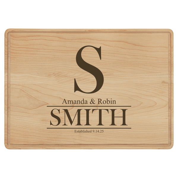 14x10 Maple Cutting Board with Drip Ring