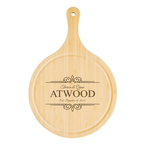 Round Cutting Board with Juice Grooves