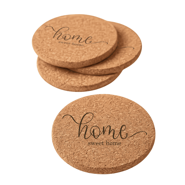 Set of 4 Round Cork Coasters