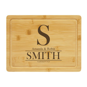 11 1/2 x 9 Bamboo Cutting Board with Drip Ring