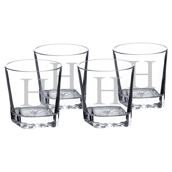 11 oz. Square Rocks Glasses in Gift Box (set of 4)