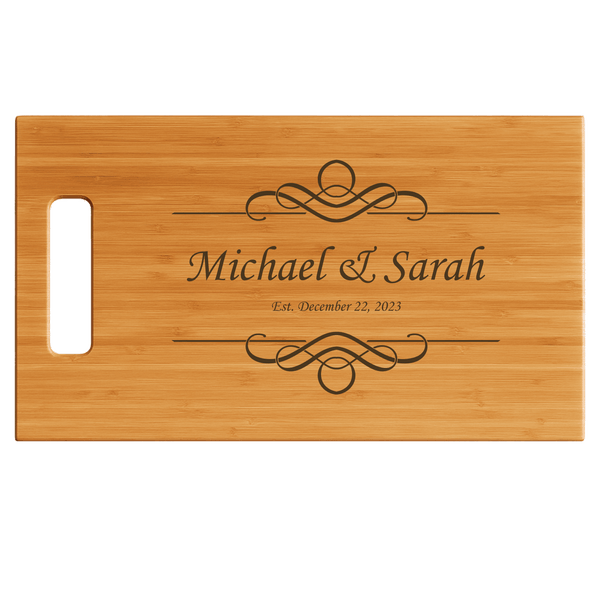 11x17 Bamboo Cutting Board with Handle