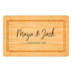 11x17 Bamboo Cutting Board with Juice Grooves