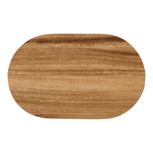 12 1/2 x 8 Acacia Wood/Slate Oval Cheese Set with Two Tools