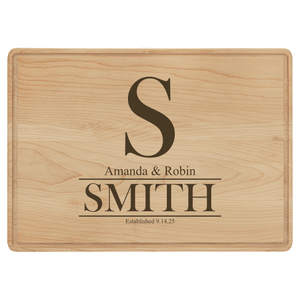 14x10 Maple Cutting Board with Drip Ring