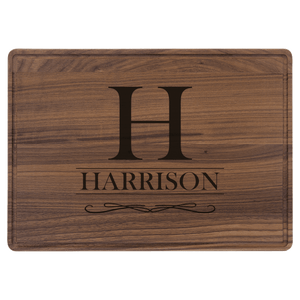 14x10 Walnut Cutting Board with Drip Ring