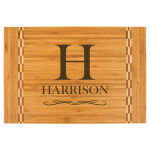15x10 Bamboo Cutting Board with Butcher Block Inlay