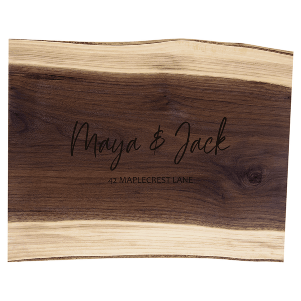 15 x 11 1/2 Black Walnut Cutting and Charcuterie Board