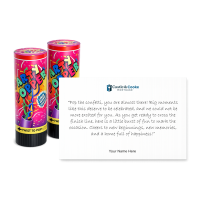 Confetti Poppers w/Note