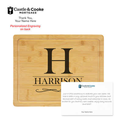 Bamboo Cutting Board w/Note