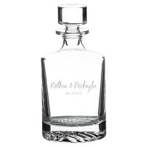 850mL Round Glass Decanter with Black Gift Box