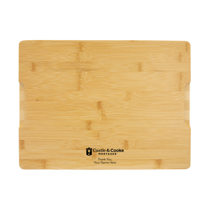 Bamboo Cutting Board w/Note back of gift