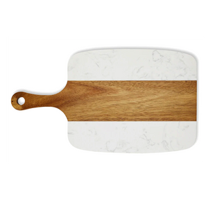 Acacia & Marble Charcuterie Board Set with Personalized Note - Cornerstone