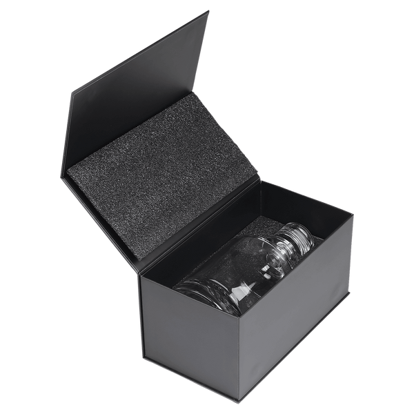 850mL Round Glass Decanter with Black Gift Box