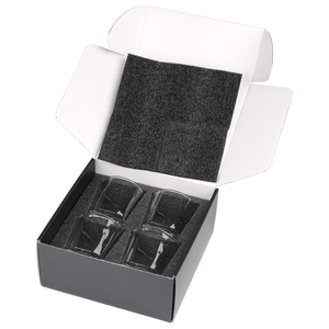 11 oz. Square Rocks Glasses in Gift Box (set of 4)