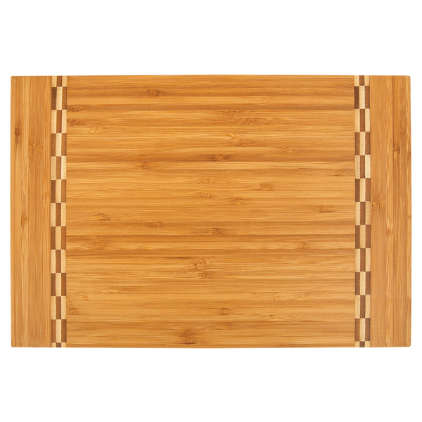 15x10 Bamboo Cutting Board with Butcher Block Inlay
