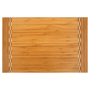 18x12 Bamboo Cutting Board with Butcher Block Inlay