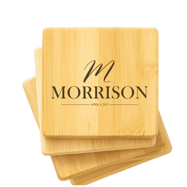 Set of 4 Bamboo Coasters