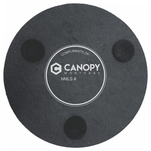 Set of 4 Round Slate Coasters - Canopy Mortgage