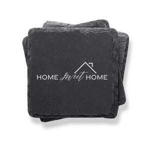Set of 4 Square Slate Coasters