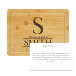 Bamboo Cutting Board with Personalized Note - Momentum