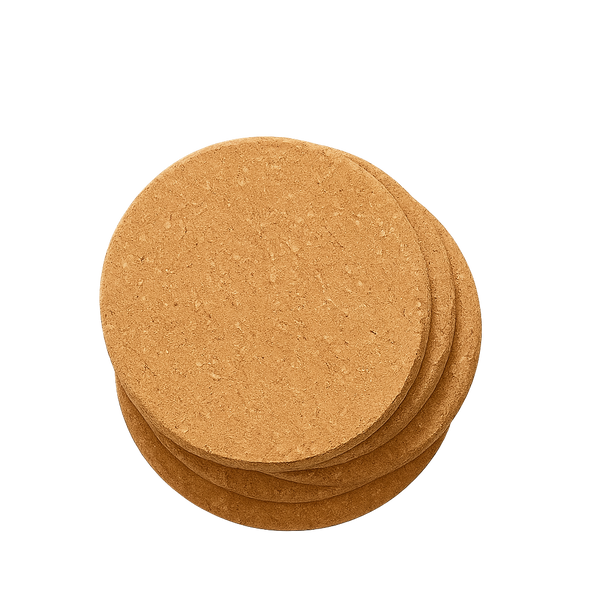Set of 4 Round Cork Coasters